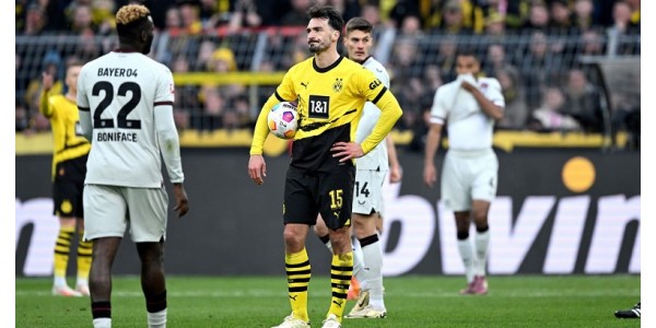 O Borussia Dortmund não conseguiu quebrar a sequência de vitórias do Bayer 04 Leverkusen no final